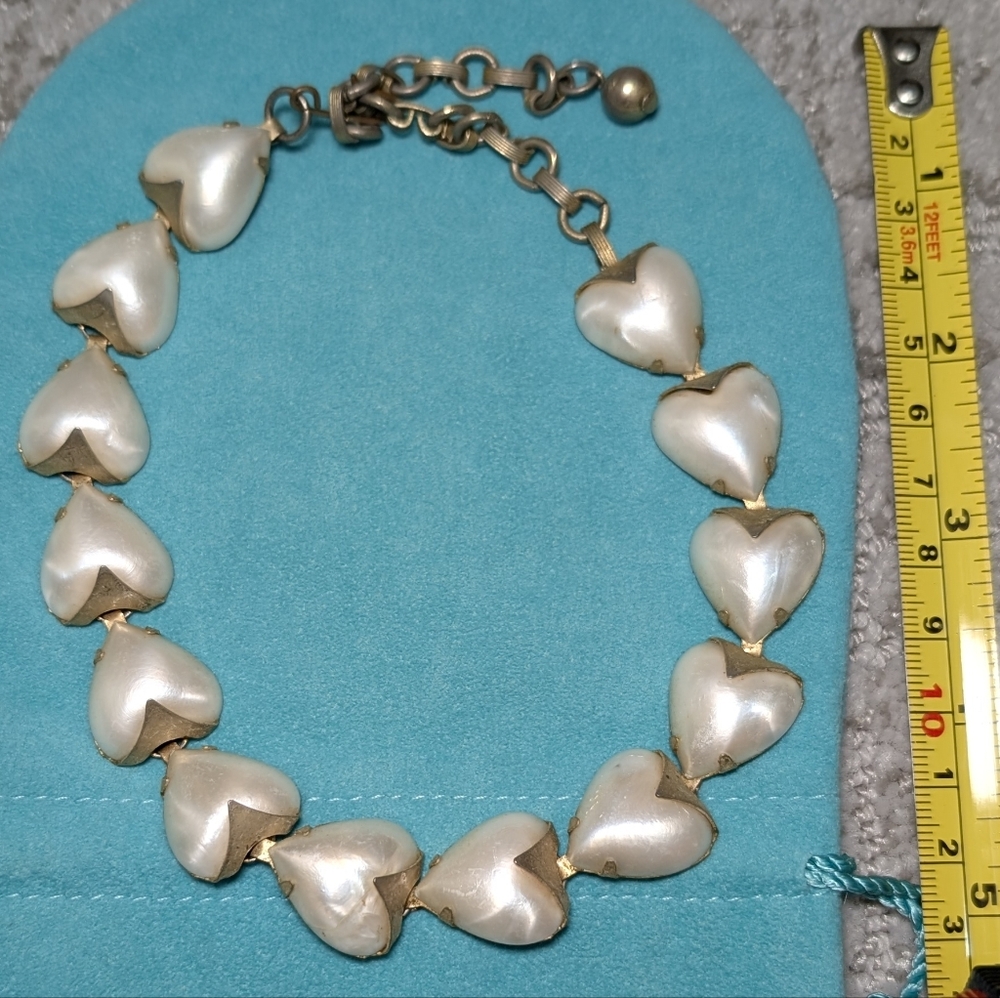 Source Unknown Cream Heart Bracelet